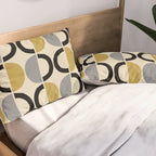 Mid Century Modern Half Circle Pattern 581 Winter Pillow Sham Gallery Image 2