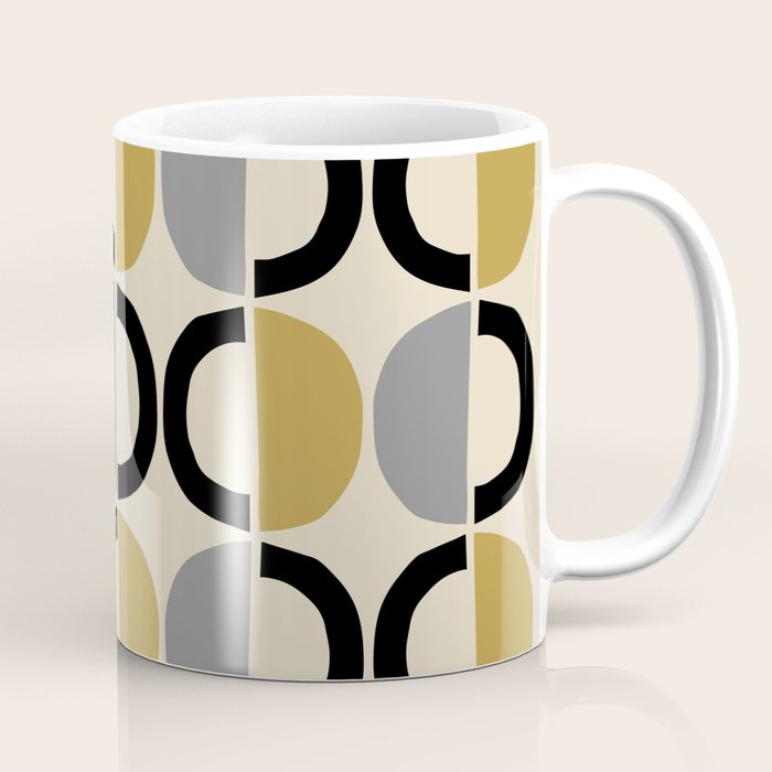 Mid Century Modern Half Circle Pattern 581 Winter Coffee Mug Gallery Image 1