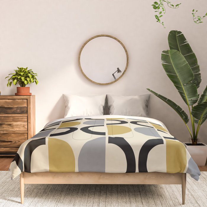 Mid Century Modern Half Circle Pattern 581 Winter Comforter Gallery Image 3