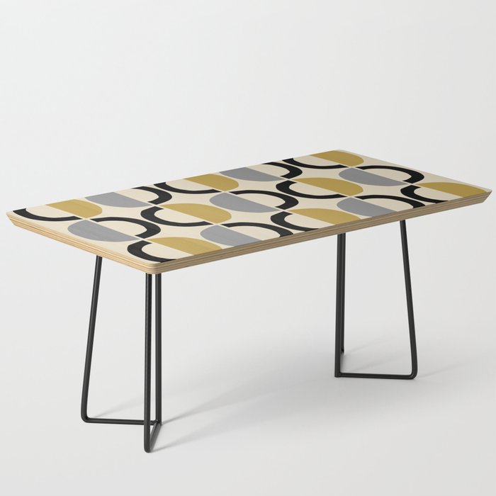 Mid Century Modern Half Circle Pattern 581 Winter Coffee Table Gallery Image 1