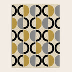 Mid Century Modern Half Circle Pattern 581 Winter Poster Gallery Image 4