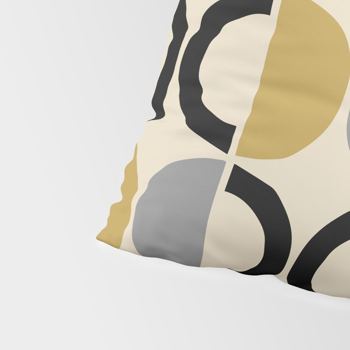Mid Century Modern Half Circle Pattern 581 Winter Pillow Sham Gallery Image 4