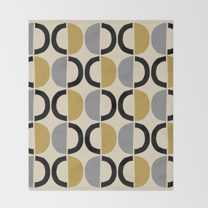 Mid Century Modern Half Circle Pattern 581 Winter Throw Blanket Gallery Image 2