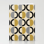 Mid Century Modern Half Circle Pattern 581 Winter Stationery Card Gallery Image 2
