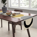 Mid Century Modern Half Circle Pattern 581 Winter Table Runner Gallery Image 2