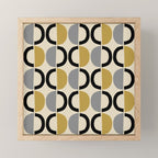 Mid Century Modern Half Circle Pattern 581 Winter Mini Art Print Gallery Image 1