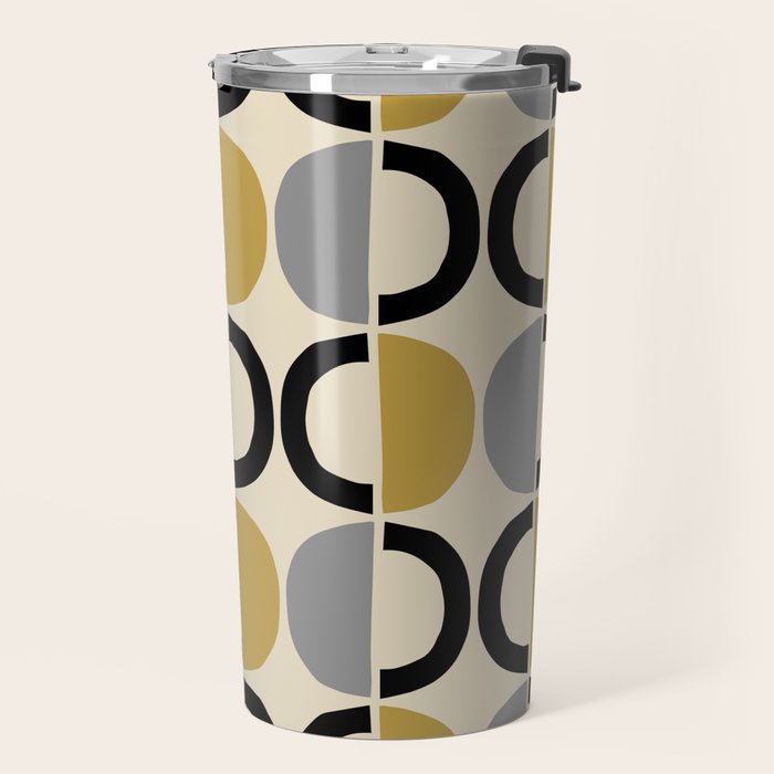 Mid Century Modern Half Circle Pattern 581 Winter Travel Mug Gallery Image 2
