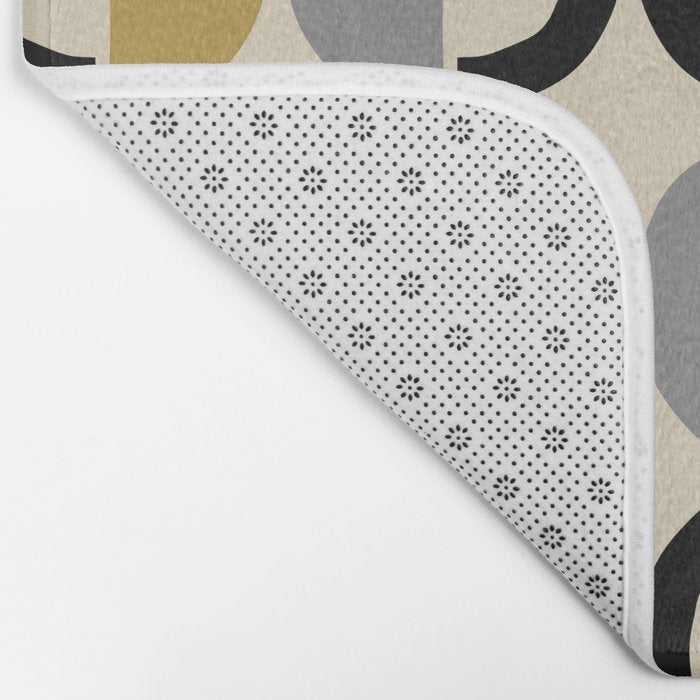 Mid Century Modern Half Circle Pattern 581 Winter Bath Mat Gallery Image 2