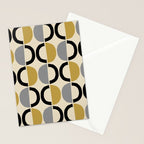 Mid Century Modern Half Circle Pattern 581 Winter Stationery Card Gallery Image 2