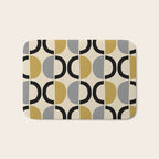 Mid Century Modern Half Circle Pattern 581 Winter Bath Mat Gallery Image 1