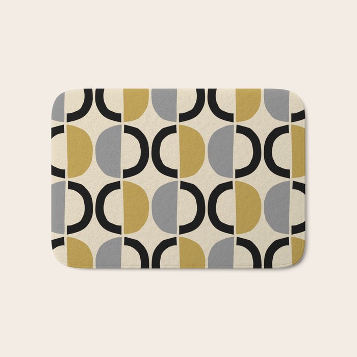 Mid Century Modern Half Circle Pattern 581 Winter Bath Mat Gallery Image 1