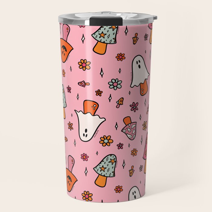 Spooky Mushroom Print Travel Mug Gallery Image 1