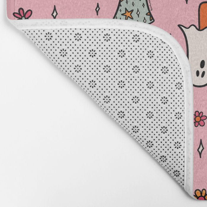 Spooky Mushroom Print Bath Mat Gallery Image 2