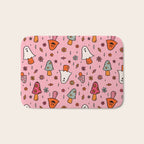 Spooky Mushroom Print Bath Mat Gallery Image 1