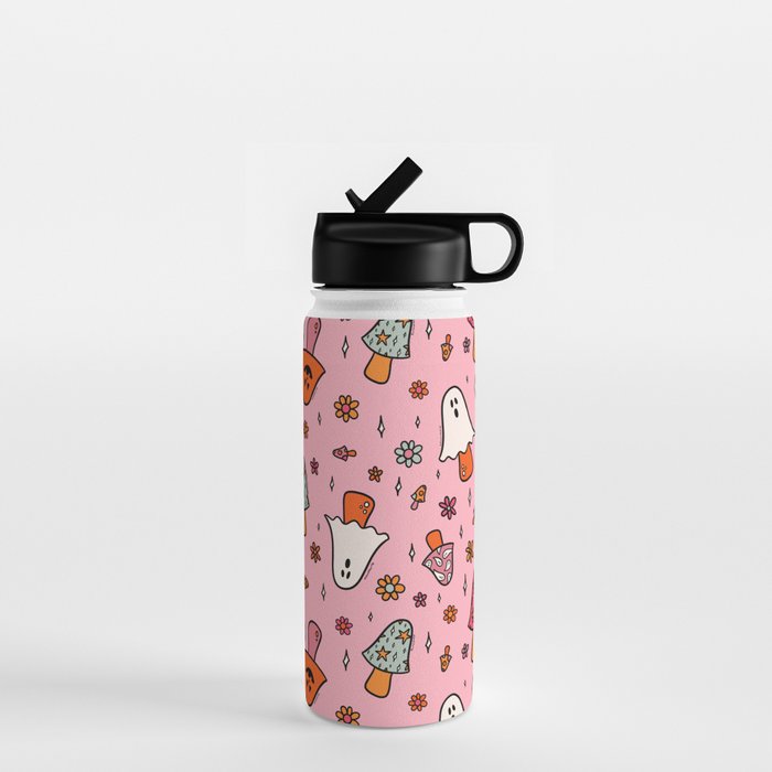 Spooky Mushroom Print Water Bottle Gallery Image 1