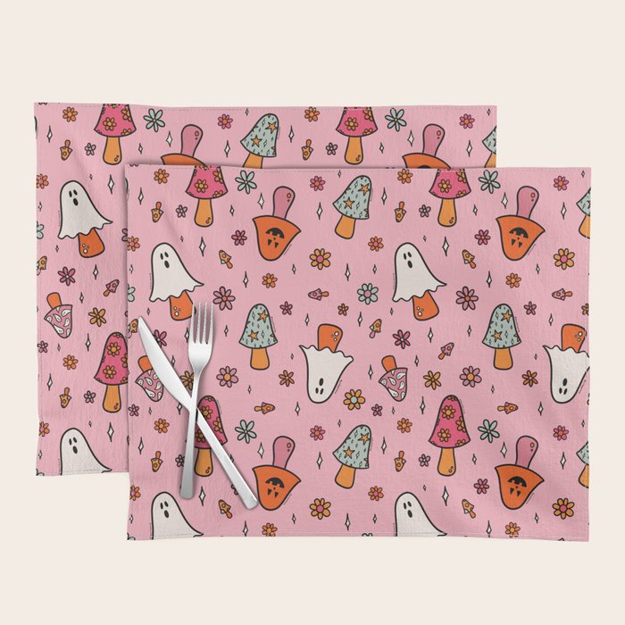 Spooky Mushroom Print Placemat Gallery Image 1