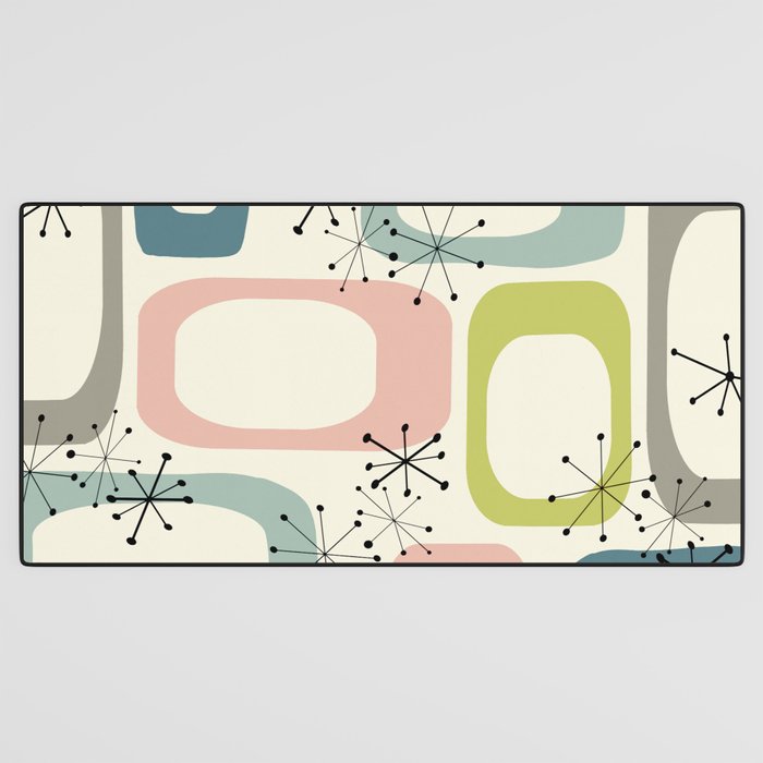 Mid Century Modern Shapes #society6 #buyart Desk Mat Gallery Image 3