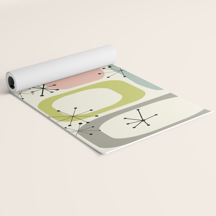 Mid Century Modern Shapes #society6 #buyart Yoga Mat Gallery Image 2