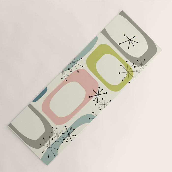 Mid Century Modern Shapes #society6 #buyart Yoga Mat Gallery Image 1