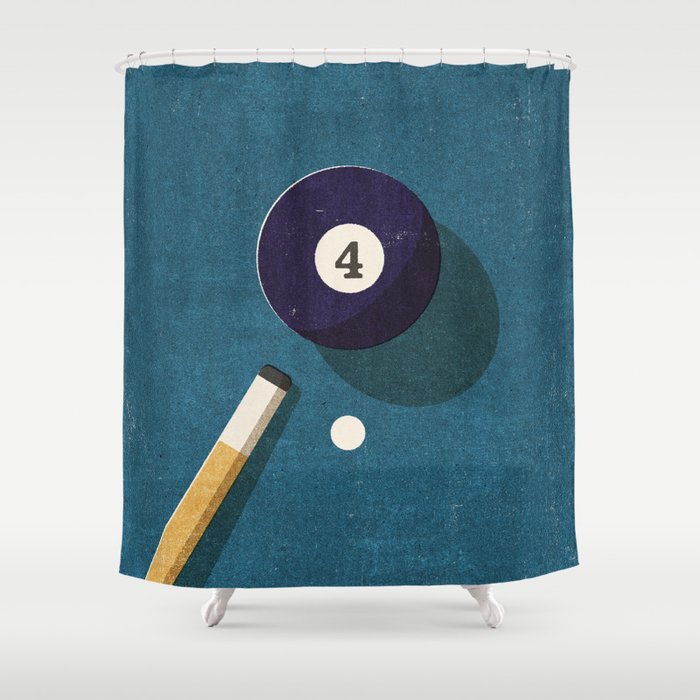 BILLIARDS / Ball 4 Shower Curtain Gallery Image 1