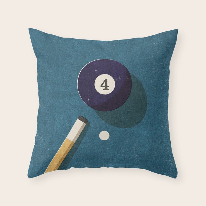 BILLIARDS / Ball 4 Throw Pillow Gallery Image 6