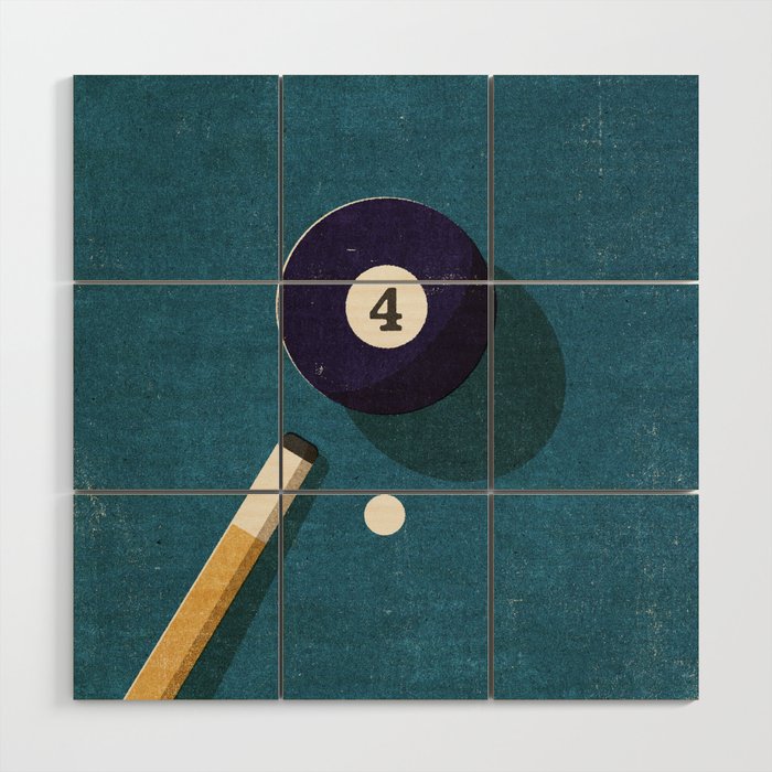 BILLIARDS / Ball 4 Wood Wall Art Gallery Image 1