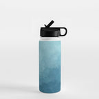 Underwater Bliss - Aqua Blue Turquoise Navy Sea Deep Ocean Minimal Abstract Nature Painting Art Water Bottle Gallery Image 1