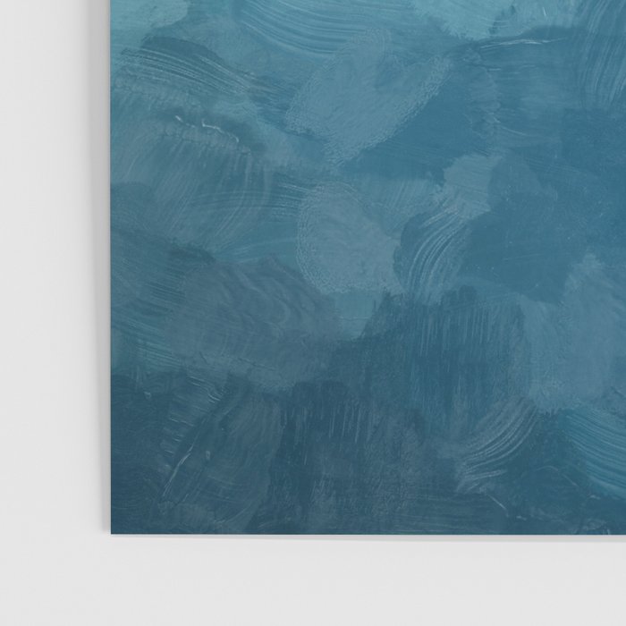 Underwater Bliss - Aqua Blue Turquoise Navy Sea Deep Ocean Minimal Abstract Nature Painting Art Poster Gallery Image 3