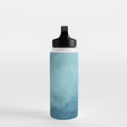 Underwater Bliss - Aqua Blue Turquoise Navy Sea Deep Ocean Minimal Abstract Nature Painting Art Water Bottle Gallery Image 3