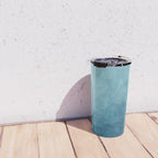 Underwater Bliss - Aqua Blue Turquoise Navy Sea Deep Ocean Minimal Abstract Nature Painting Art Travel Mug Gallery Image 4