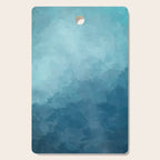 Underwater Bliss - Aqua Blue Turquoise Navy Sea Deep Ocean Minimal Abstract Nature Painting Art Cutting Board Gallery Image 1