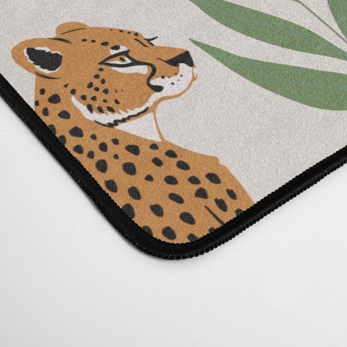 Spring Cheetah Pattern I - Green and Yellow Desk Mat Gallery Image 4