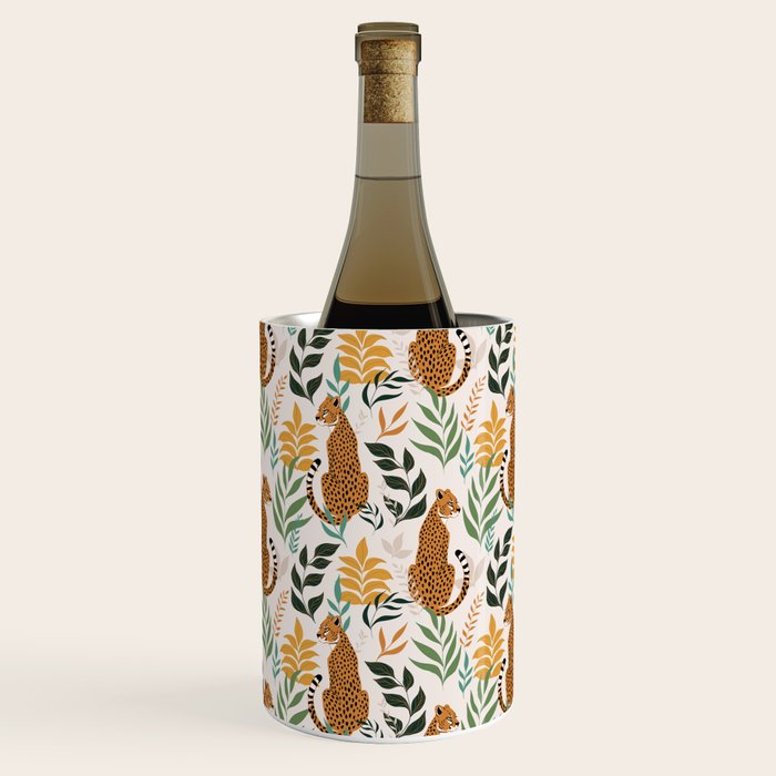 Spring Cheetah Pattern I - Green and Yellow Wine Chiller Gallery Image 2