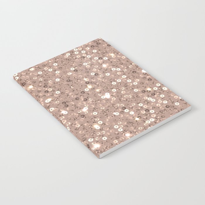 Rose Gold Glitter Sequin Notebook Gallery Image 1