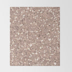 Rose Gold Glitter Sequin Throw Blanket Gallery Image 2