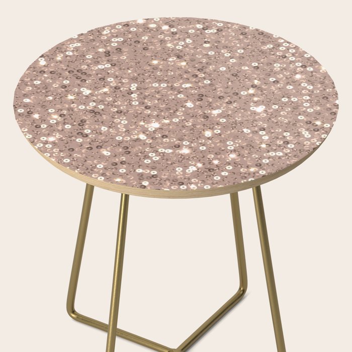 Rose Gold Glitter Sequin Side Table Gallery Image 2