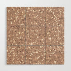 Rose Gold Glitter Sequin Wood Wall Art Gallery Image 1