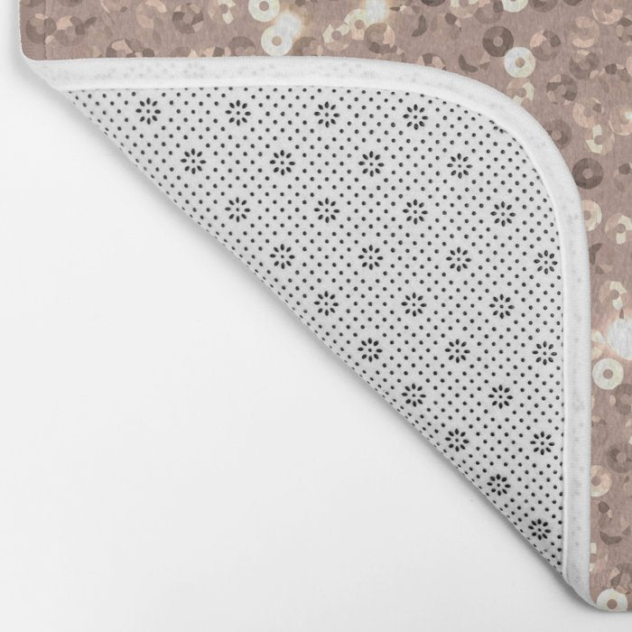 Rose Gold Glitter Sequin Bath Mat Gallery Image 2
