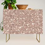 Rose Gold Glitter Sequin Credenza Gallery Image 1
