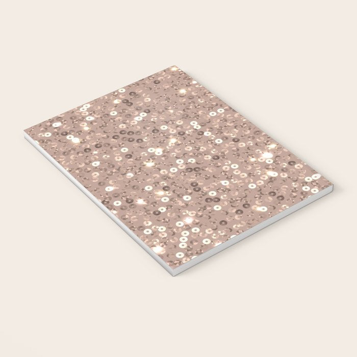 Rose Gold Glitter Sequin Notebook Gallery Image 3