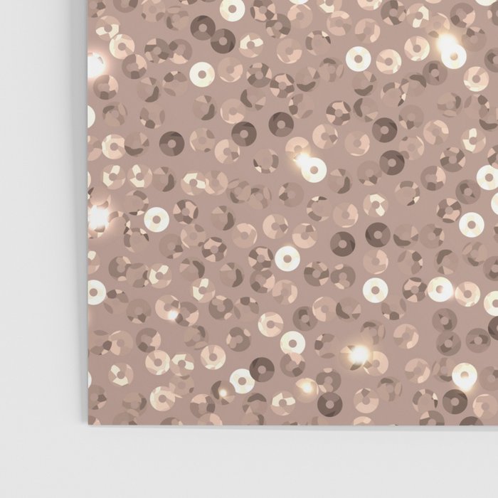 Rose Gold Glitter Sequin Poster Gallery Image 3