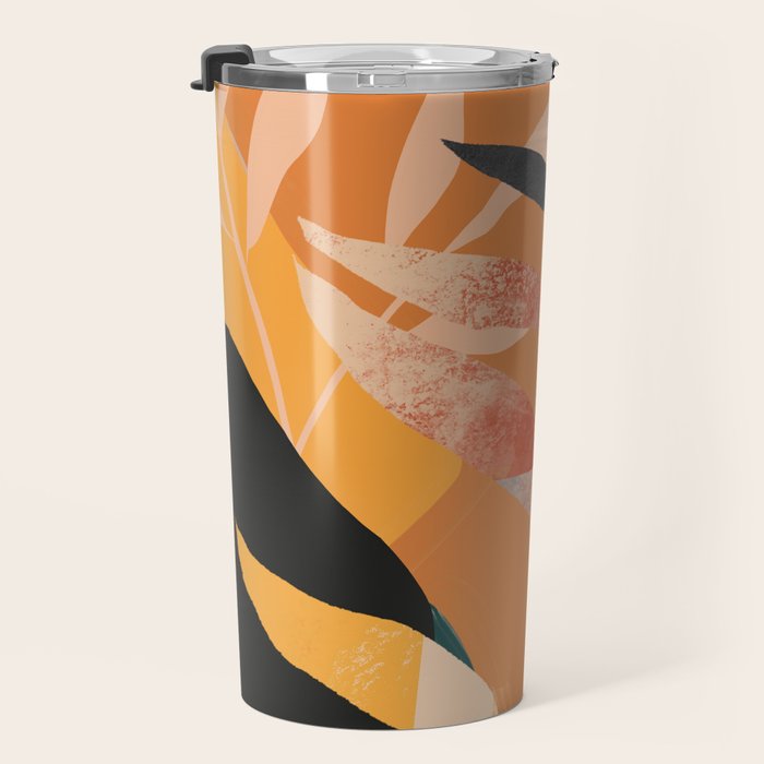 Abstract Art Tropical Leaves 108 Travel Mug Gallery Image 3