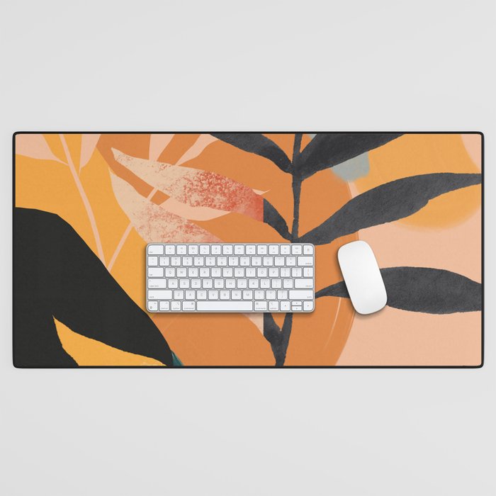 Abstract Art Tropical Leaves 108 Desk Mat Gallery Image 1