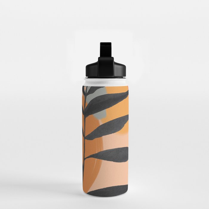 Abstract Art Tropical Leaves 108 Water Bottle Gallery Image 2