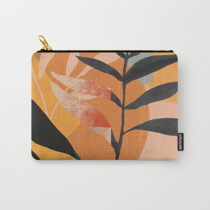 Abstract Art Tropical Leaves 108 Carry All Pouch Gallery Image 1