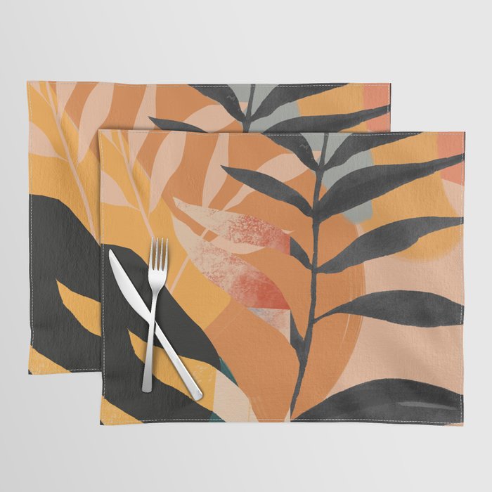 Abstract Art Tropical Leaves 108 Placemat Gallery Image 1