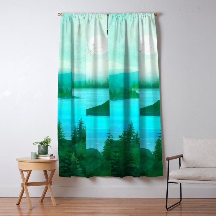 Lake Morning Window Curtain Gallery Image 5