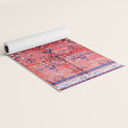 Antique Tabriz Persian Rug Print With Red Field Yoga Mat Gallery Image 2
