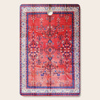 Antique Tabriz Persian Rug Print With Red Field Cutting Board Gallery Image 1