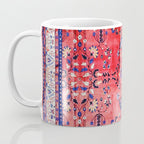 Antique Tabriz Persian Rug Print With Red Field Coffee Mug Gallery Image 3